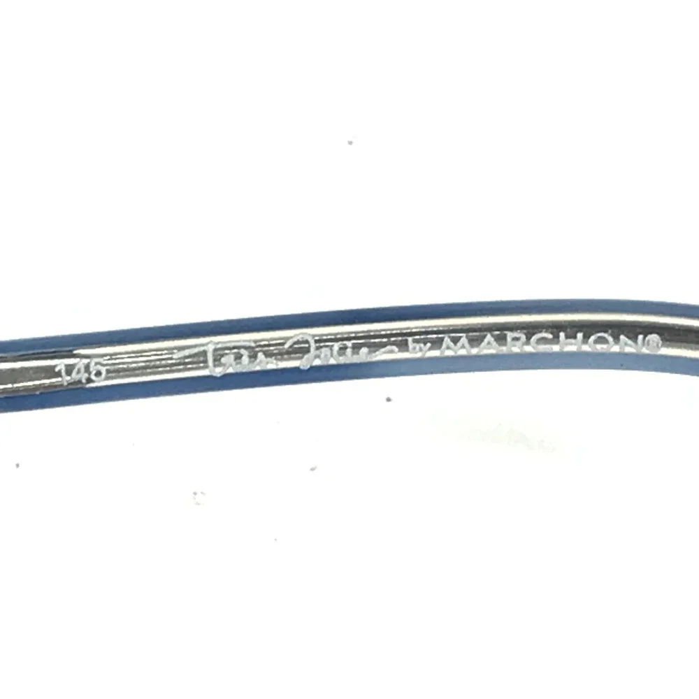 Tres Jolie Eyeglasses Frames 198 456 Light Blue Wire Rim Crystals 58-17-145